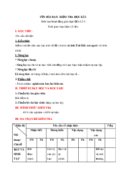 Đề thi học kì 2 môn Lịch sử - Địa lí 6 năm 2022 - 2023 sách Kết nối tri thức với cuộc sống | Đề 5