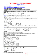 Đề Cương Ôn Tập Toán 9 Học Kỳ 2 Năm 2025-2026 Có Lời Giải