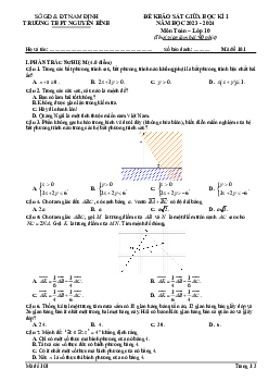 Đề giữa học kì 1 Toán 10 năm 2023 – 2024 trường THPT Nguyễn Bính – Nam Định