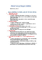 Đề cương môn Pháp luật đại cương - Trường Đại học lao động -  xã hội.