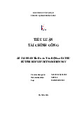 Tiểu luận tài chính công - Thị trường tài chính | Trường Đại học Tài chính - Ngân hàng Hà Nội