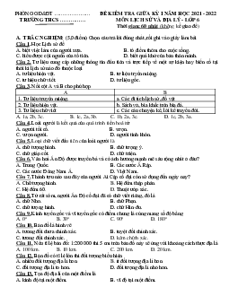 Đề thi Lịch sử Địa lý lớp 6 giữa học kì 1 Cánh Diều năm 2023 - 2024 - Đề 3