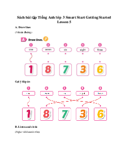 Sách bài tập Tiếng Anh lớp 3 Smart Start Getting Started Lesson 5