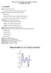 Đề cương cuối kỳ 1 Toán 12 năm 2025 – 2026 trường THPT Đức Trọng – Lâm Đồng