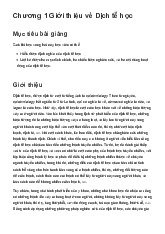 Chương 1: Giới thiệu về Dịch tễ học Cơ bản | Tài liệu dịch tễ học