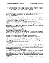 Đề cương môn Toán cao cấp - Trường Đại học lao động -  xã hội.