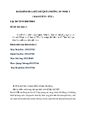 Bài kiểm tra giữa kì - Giáo Dục Quốc Phòng-An Ninh | Đại học Công nghiệp Thực phẩm Thành phố HCM