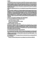 Ôn thi TMQT - Nhận định về Thương mại Quốc tế và Quy định WTO