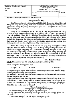 Đề thi cuối học kì 2 môn Toán - Tiếng Việt lớp 5 trường tiểu học số 4 Sơn Trạch, Quảng Bình năm 2015 - 2016