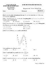 Đề thi thử TN THPT 2025 môn Toán trường THPT Nguyễn Hữu Thận – Quảng Trị