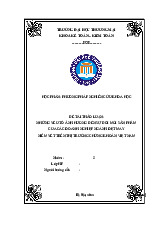 Nghiên cứu những yếu tố ảnh hưởng đến đổi mới sản phẩm ngành Dệt may | Bài thảo luận phương pháp nghiên cứu khoa học