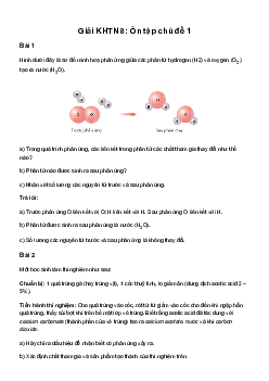 KHTN 8: Ôn tập chủ đề 1 - Chân trời sáng tạo
