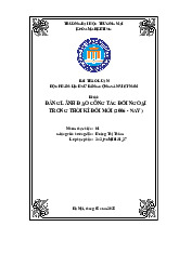 Đảng lãnh đạo công tác đối ngoại trong thời kỳ đổi mới (2006 – nay) | Bài thảo luận Lịch sử Đảng Cộng sản Việt Nam