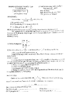 Đề thi học kỳ 2 Toán 9 năm học 2017 – 2018 phòng GD và ĐT Thanh Xuân – Hà Nội