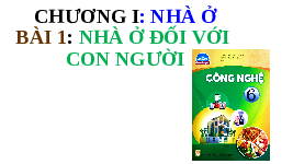 Giáo án điện tử Công nghệ 6 Bài 1 Chân trời sáng tạo: Nhà ở đối với con người