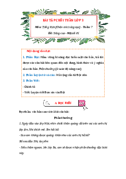 Bài tập cuối tuần Tiếng việt lớp 3 nâng cao Tuần 7 - Chân trời sáng tạo