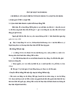 Lý thuyết ôn tập luật ngân hàng