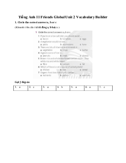 Giải Tiếng Anh 11 Unit 2 Vocabulary Builder | Friends Global
