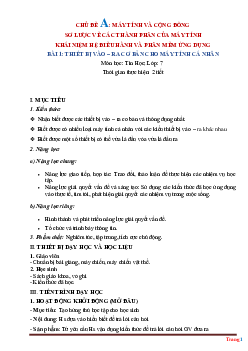 Giáo án môn Tin Học lớp 7 sách cánh diều cả năm