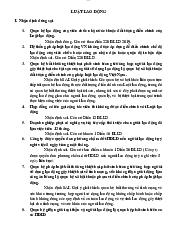 Bài tập nhận định đúng sai luật lao động