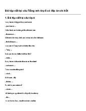 Bài tập viết lại câu Tiếng anh lớp 6 có đáp án chi tiết