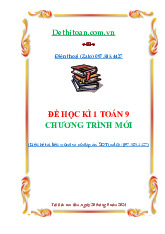 Đề học kì 1 môn toán lớp 9 chương trình mới