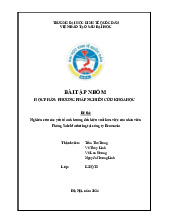 Bài tập nhóm Nghiên cứu các yếu tố ảnh hưởng đến hiệu suất làm việc của nhân viên môn Phương pháp nghiên cứu khoa học | Đại học kinh tế quốc dân