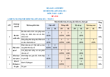 10 đề kiểm tra giữa học kì 1 Toán 8 Cánh Diều có đáp án và lời giải