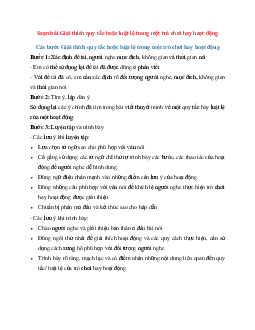 Soạn bài Giải thích quy tắc hoặc luật lệ trong một trò chơi hay hoạt động | Ngữ Văn 7 Chân Trời Sáng Tạo tập 1