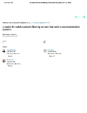 A Model for Mobile Content Filtering in Recommendation Systems  môn Xử lý tín hiệu số| Đại học Bách khoa Hà Nội
