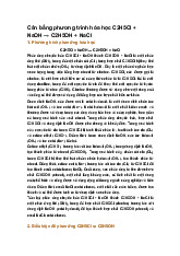 Cân bằng phương trình hóa học C2H5Cl + NaOH → C2H5OH + NaCl