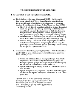 Tổ chức thương mại quốc tế -WTO
