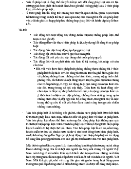 Tác động đến việc thực hiện pháp luật, xây dựng lối sống theo pháp luật học phần Xã hội học pháp luật
