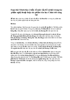 Soạn bài Trình bày ý kiến về một vấn đề xã hội trong tác phẩm nghệ thuật hoặc tác phẩm văn học | Ngữ văn 11 Chân trời sáng tạo