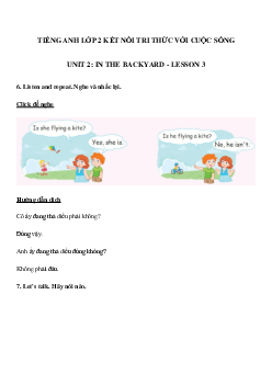 Unit 2 In the backyard Lesson 3 trang 11 Tiếng Anh 2 Global Success