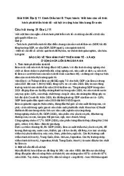 Giải SGK Địa lý 11 Cánh Diều bài 8: Thực hành: Viết báo cáo về tình hình phát triển kinh tế - xã hội ở cộng hòa liên bang Bra-xin