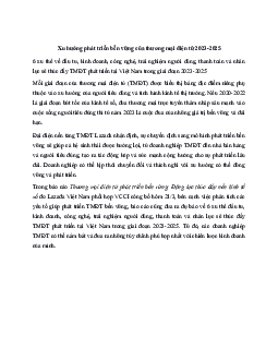 Xu hướng phát triển bền vững của thương mại điện tử 2023-2025 | Thương mại điện tử | Đại học Thương mại