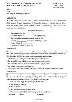 Ha Noi National University Of Education High School For Gifted Students