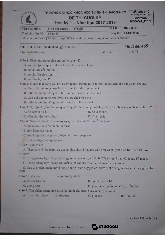 Đề thi cuối kỳ - Sinh đại cương | Trường Đại học Khoa học Tự nhiên, Đại học Quốc gia Thành phố Hồ Chí Minh