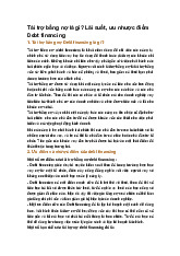 Tài trợ bằng nợ là gì? Lãi suất, ưu nhược điểm Debt financing