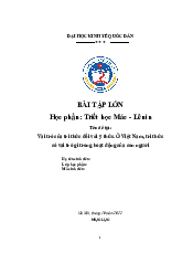 Vai trò của tri thức đối với ý thức. Ở Việt Nam, tri thức có vai trò gì trong hoạt động của con người | Bài tập lớn triết học Mác Lenin