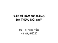 Vậy hệ có nghiệm duy nhất hay đa thức nội suy tồn tại và duy nhất | Bài giảng môn Phương pháp tính và matlab CTTT | Đại học Bách khoa hà nội