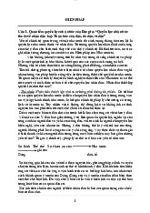 Bài tập Luật Hiến Pháp - Quan điểm quyền lực nhà nước của Đảng ta: “Quyền lực nhà nước thuộc về nhân dân hay Nhà nước của dân, do dân, vì dân”
