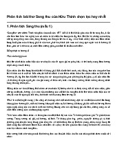 Phân tích bài thơ Sang thu của Hữu Thỉnh chọn lọc hay nhất | Ngữ văn 9