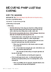 Đề cương ôn tập môn Pháp luật đại cương - Final Exam | Pháp Luật Đại Cương | Trường Đại học Hà Nội