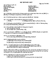 Bài Tập Hóa Học Phức Chất