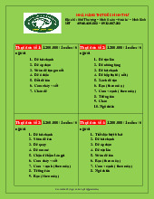 Thực đơn Nhà Hàng Dê Chính Thứ - Ninh Bình