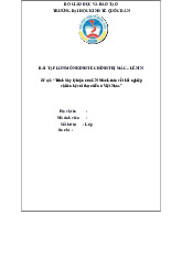 Bài tập lớn KTCT - Kinh tế Chính trị Mác-Lê Nin (KTCT01) | Đại học kinh tế quốc dân NEU