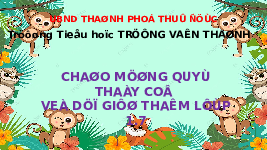 Giáo án điện tử Tiếng việt 1 Bài 2 Chân trời sáng tạo : Vui học ở Thảo Cầm Viên