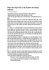 Phản ánh là gì? Lấy ví dụ về phản ánh trong triết học